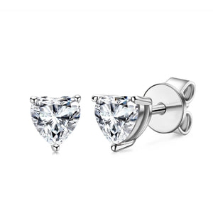 BOUCLES D'OREILLES MOISSANITE COEUR