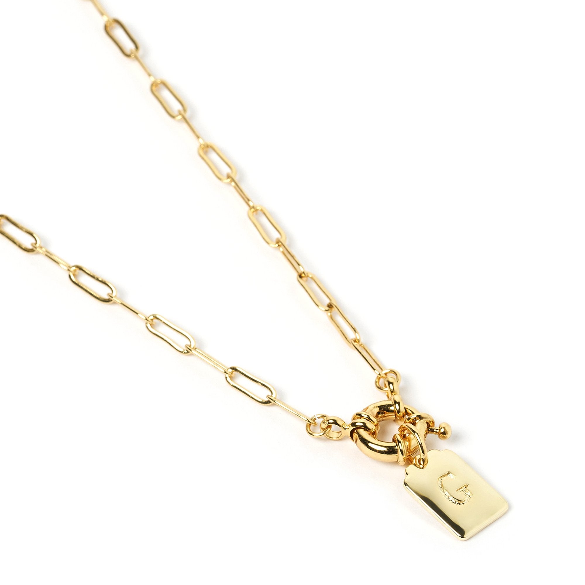 COLLIER CHAÎNE ÉTIQUETTE ABC