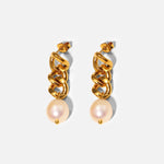 PEARL CHAIN EARRINGS