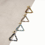 CRYSTAL TRIANGLE EARRINGS