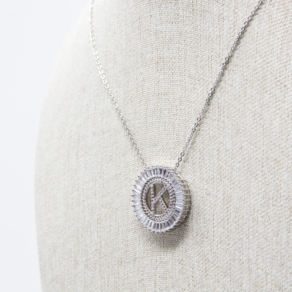 SILVER LETTER NECKLACE