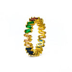 ZIGZAG RAINBOW RING