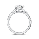 BAGUE MOISSANITE TRILLIANT PAVE 1CT