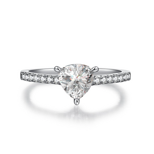 BAGUE MOISSANITE TRILLIANT PAVE 1CT