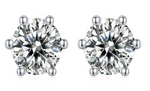 ROUND CUT STUDS 1 CT