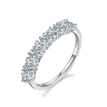 anillo diamantes corazones moissanita / banda de matrimonio/ alianza de matrimonio / heart diamonds moissanite diamond ring / bague fiancelle bague coeur diamant moissanite