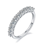 anillo diamantes redondos moissanitas churumbela diamantes moissanita wedding band moissanite diamond bague diamantes 