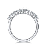 anillo diamantes redondos moissanitas churumbela diamantes moissanita wedding band moissanite diamond bague diamantes 