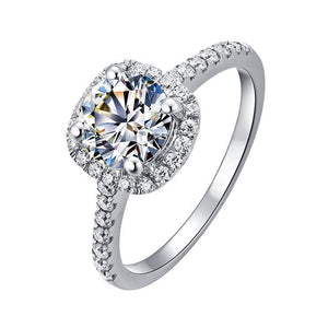 1CT CUSHION HALO I MOISSANITE RING