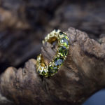 anillo con zirconias verdes, anillo de zirconias, anillo ajustable con zirconias, anillos de baño de oro, joyeria de moda, joyeria mexicana, anillo plata, anillo lata 925, joyeria plata 