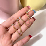 aretes de cadena, aretes conectores de cadena, aretes de piercing, aretes de baño de oro, bisutería, joyeria, joyeria mexicana