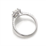 bague halo diamant emeraud