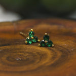 broquel flor baño de oro, broquel piercing flor, arete trébol, piercing, joyería, joyería mexicana