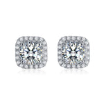 broqueles halo de 1ct