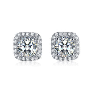 broqueles halo de 1ct