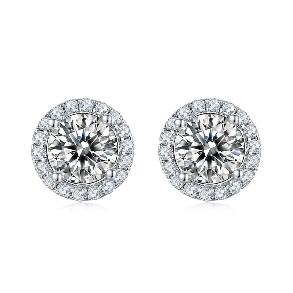 broqueles halo de 1ct