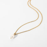collar perla natural, cadena de acero inoxidable, joyería, joyería mexicana, joyería acero inoxidable