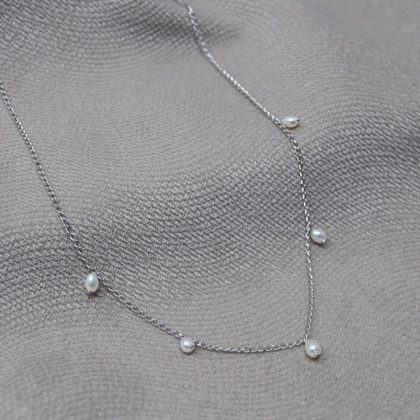 collar de plata 925 y perlas 