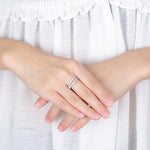 eternity ring moissanite diamonds / alianza anillo de moissanitas diamantes alianza matrimonio / bague fiancelle bague diamant