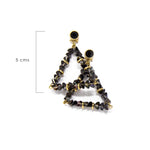 CRYSTAL TRIANGLE EARRINGS