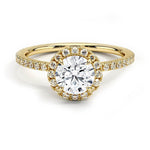 halo ring moissanite diamonds / anillo halo diamantes