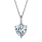 heart cut moissanite diamond necklace ( collar dije de diamante moissanita de corazon / collier coeur diamant 