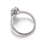 pear cut halo moissanite diamond ring / anillo halo corte pera moissanita diamante / bague fiancelle poire diamant / engagement ring /anillo compromiso