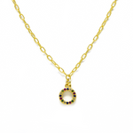 rainbow letter necklace, collar de letra arcoiris