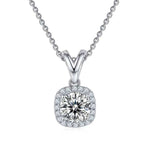 round halo moissanite diamond necklace / diamante moissanita collar / collier diamant moissanite 