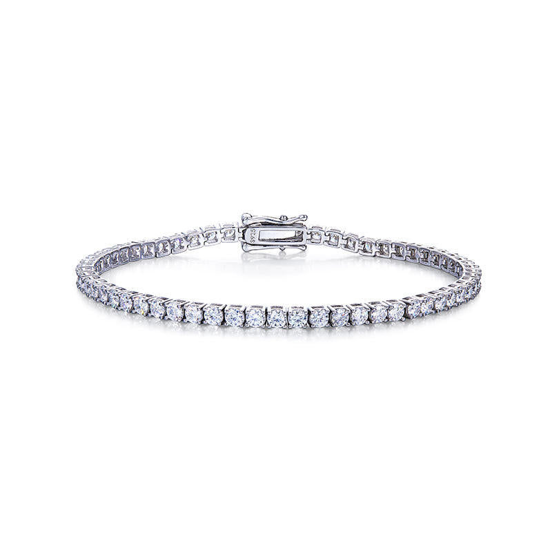 tennis bracelet de plata esterlina 